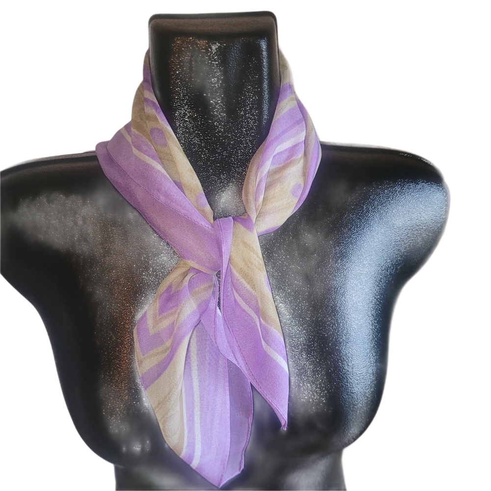 Capelli Lilac and Light Grey Sheer Scarf